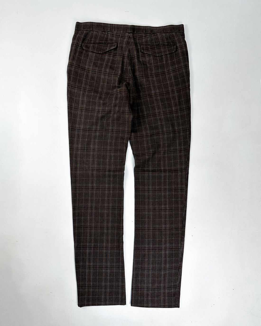 Maison Margiela 10 Checkered Wool Brown Pants 1990's