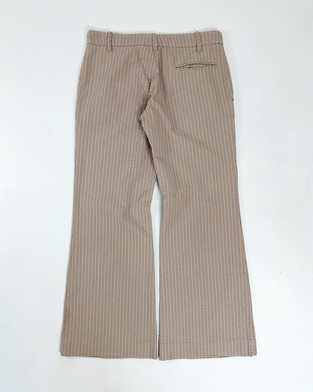 Marni Wave Textured Stripes Flare Pants 2000's