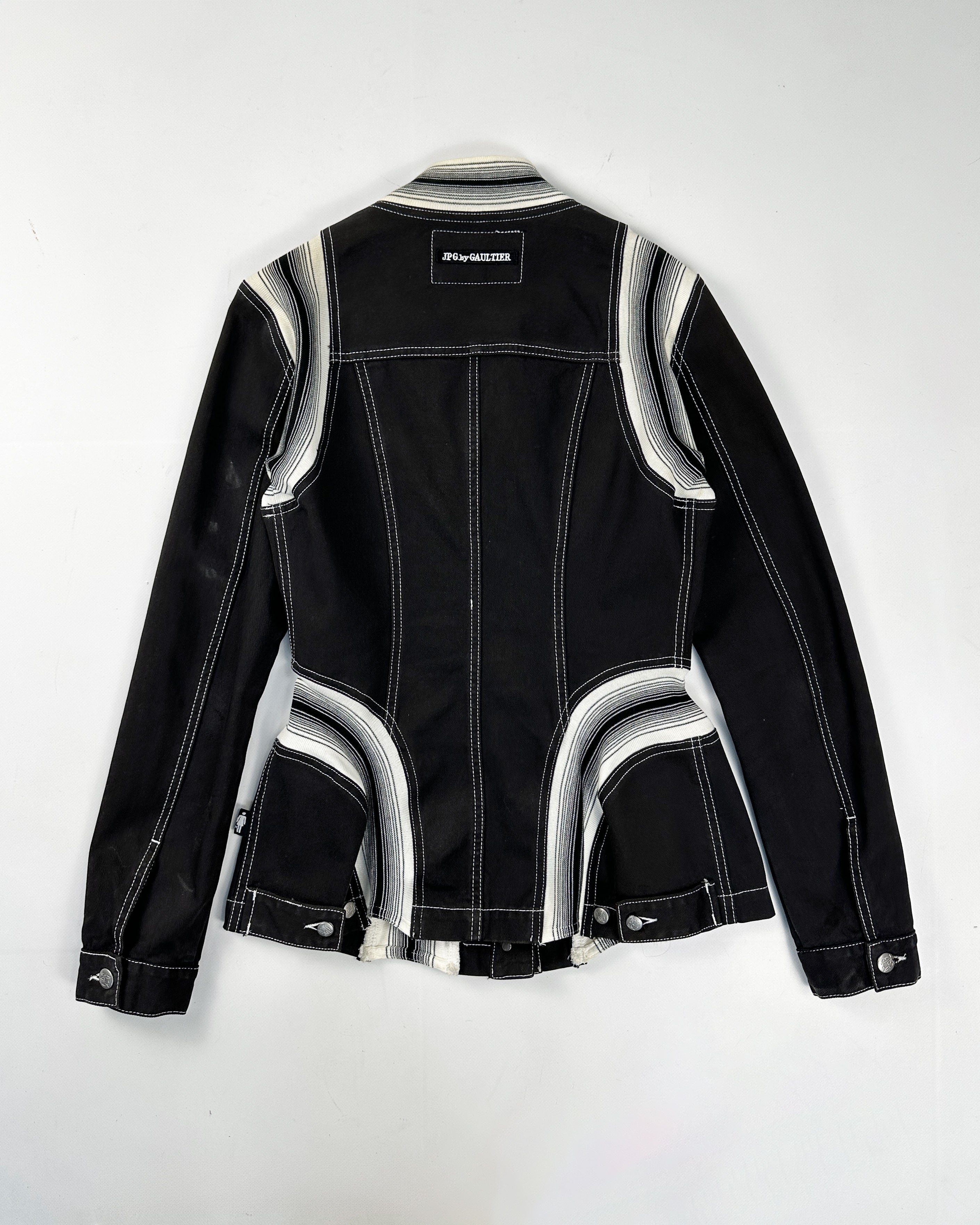 Jean Paul Gaultier Black & White Denim Jacket 1990's – Vintage TTS