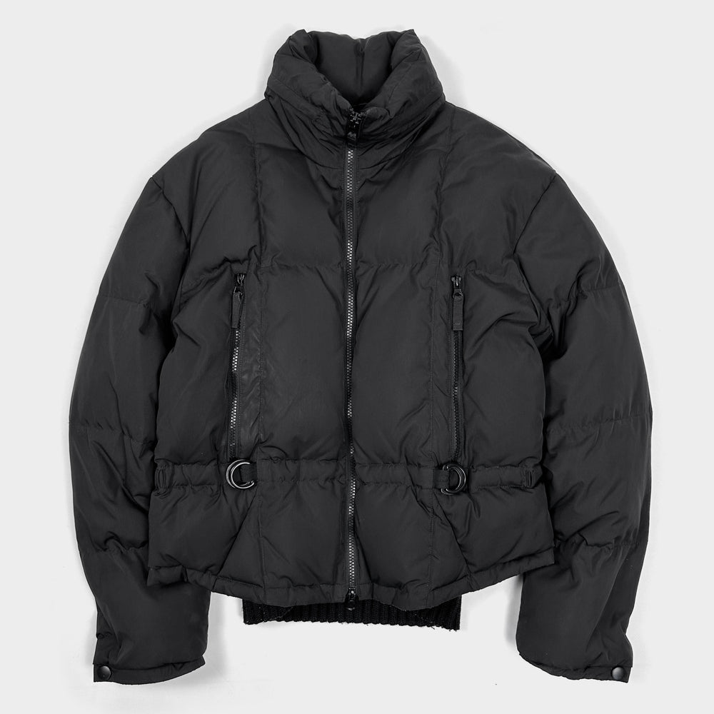 Armani Cropped Puffer Black Jacket 2000's