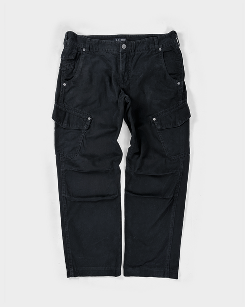 Armani Jeans Heavy Black Cotton Cargo Pants 2000's – Vintage TTS Armani Jeans Heavy Black Cotton Cargo Pants 2000's – Vintage TTS