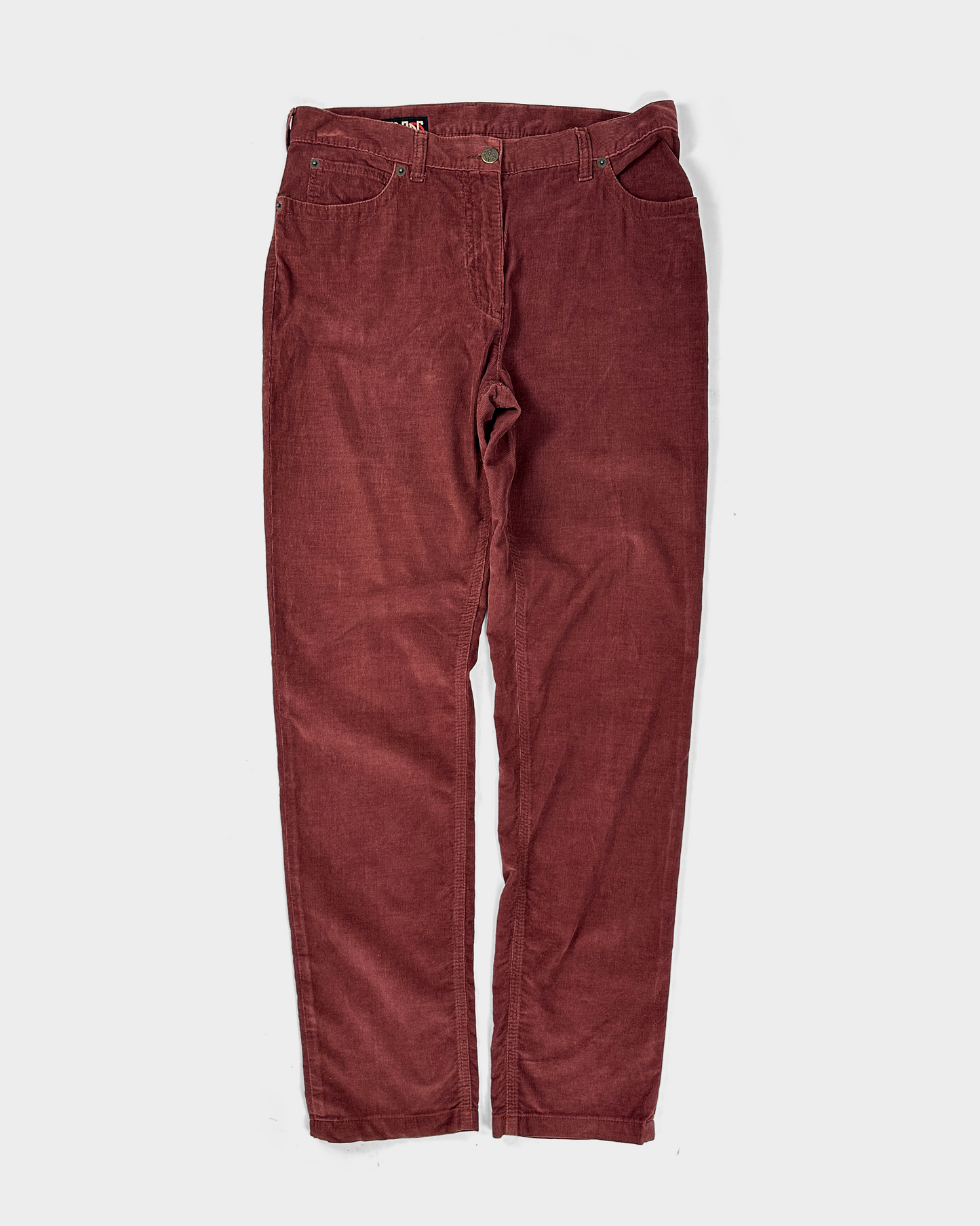 Jean Paul Gaultier Jeans Burgundy Velour Pants 1990's