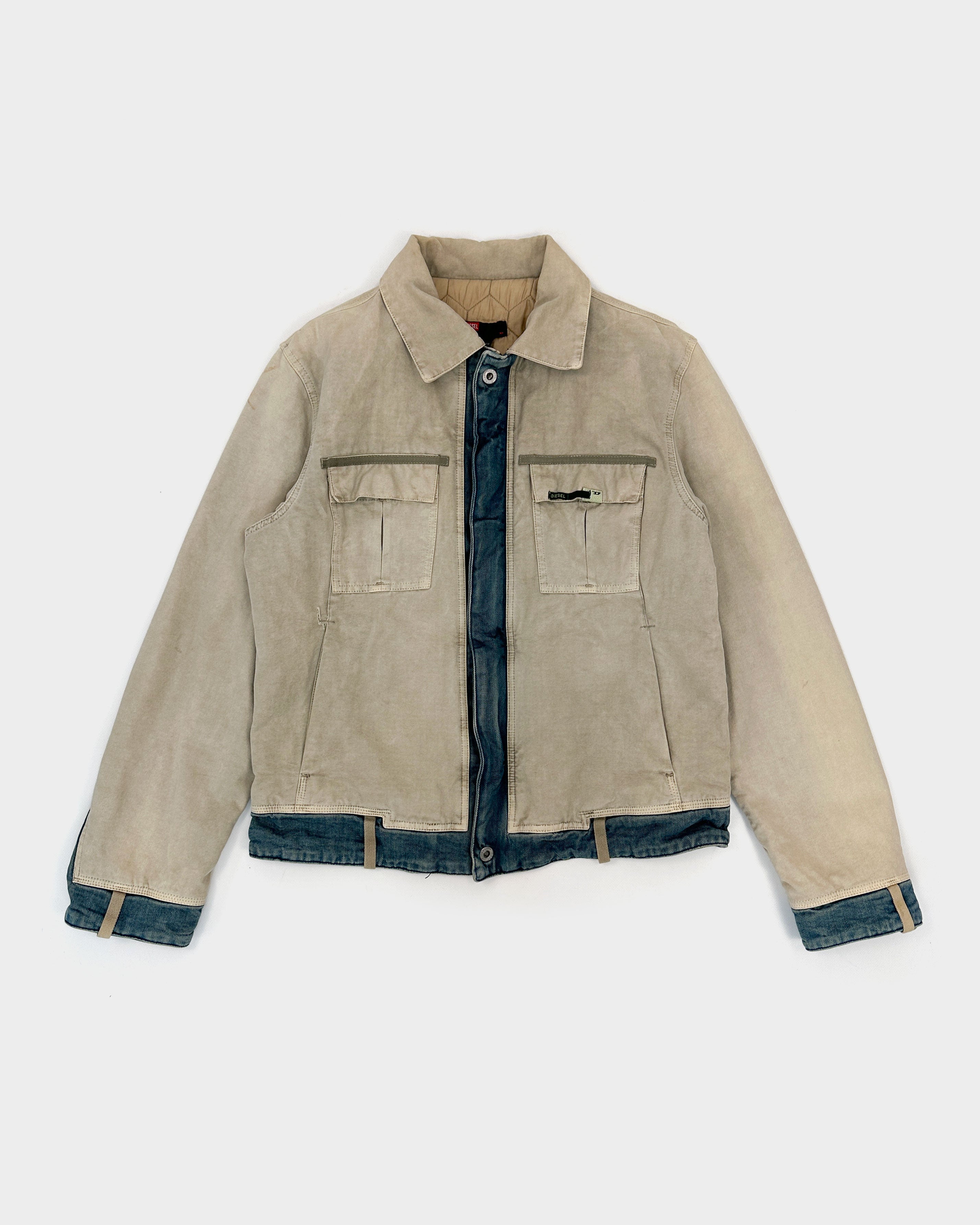 Diesel Beige Denim Padded Jacket 2000's – Vintage TTS