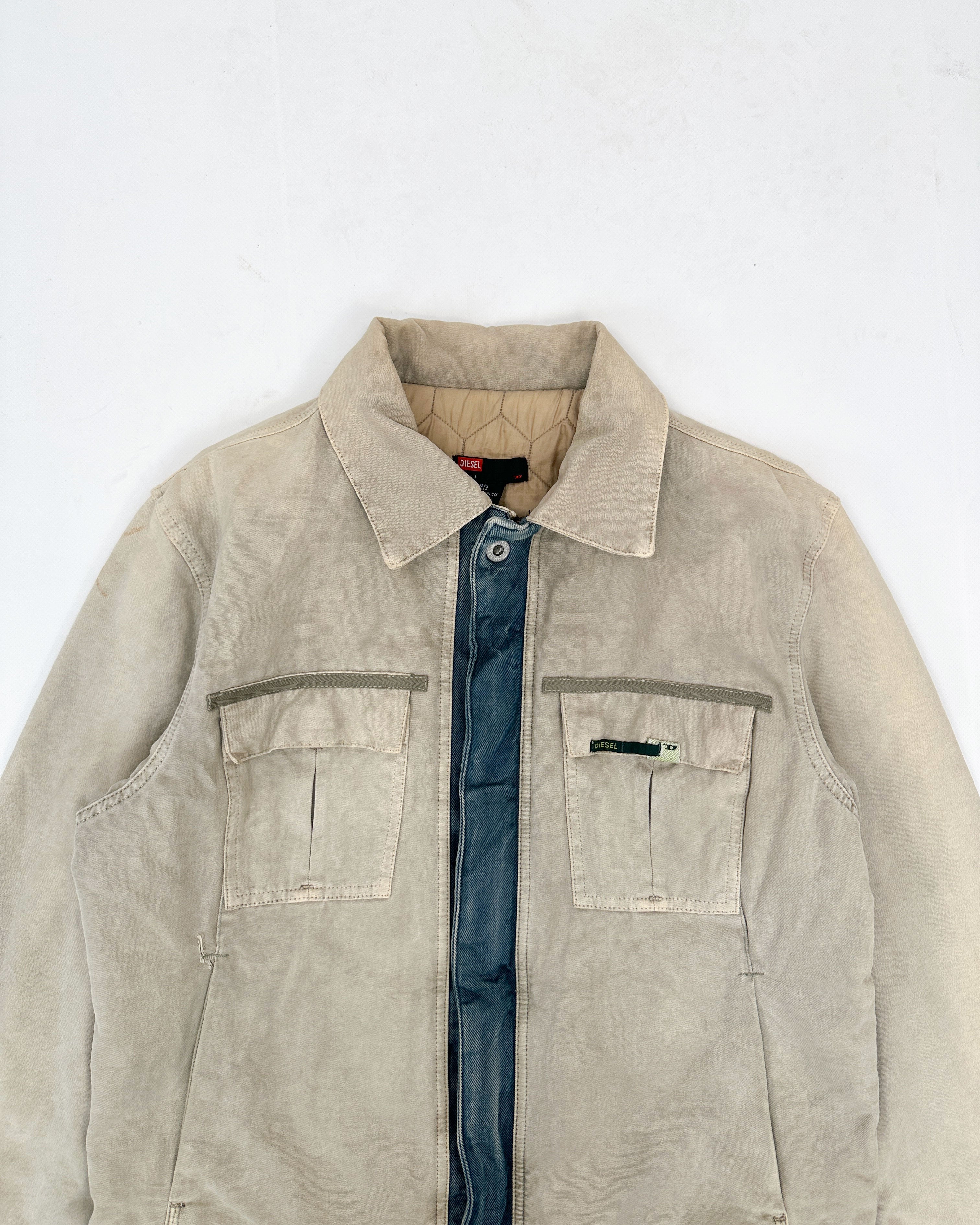 Diesel Beige Denim Padded Jacket 2000's – Vintage TTS