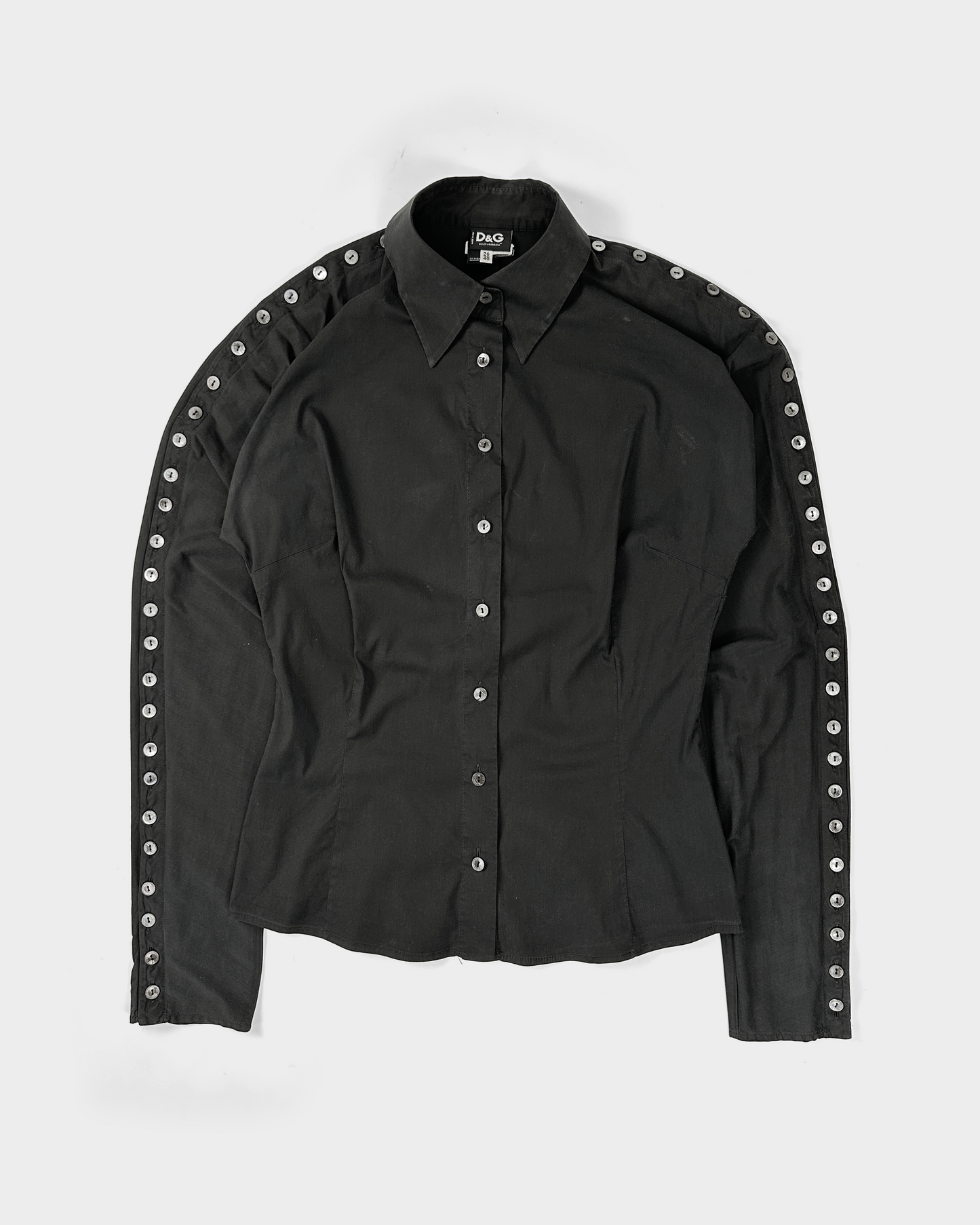 Dolce & Gabbana 60-Buttons Black Shirt 2000's