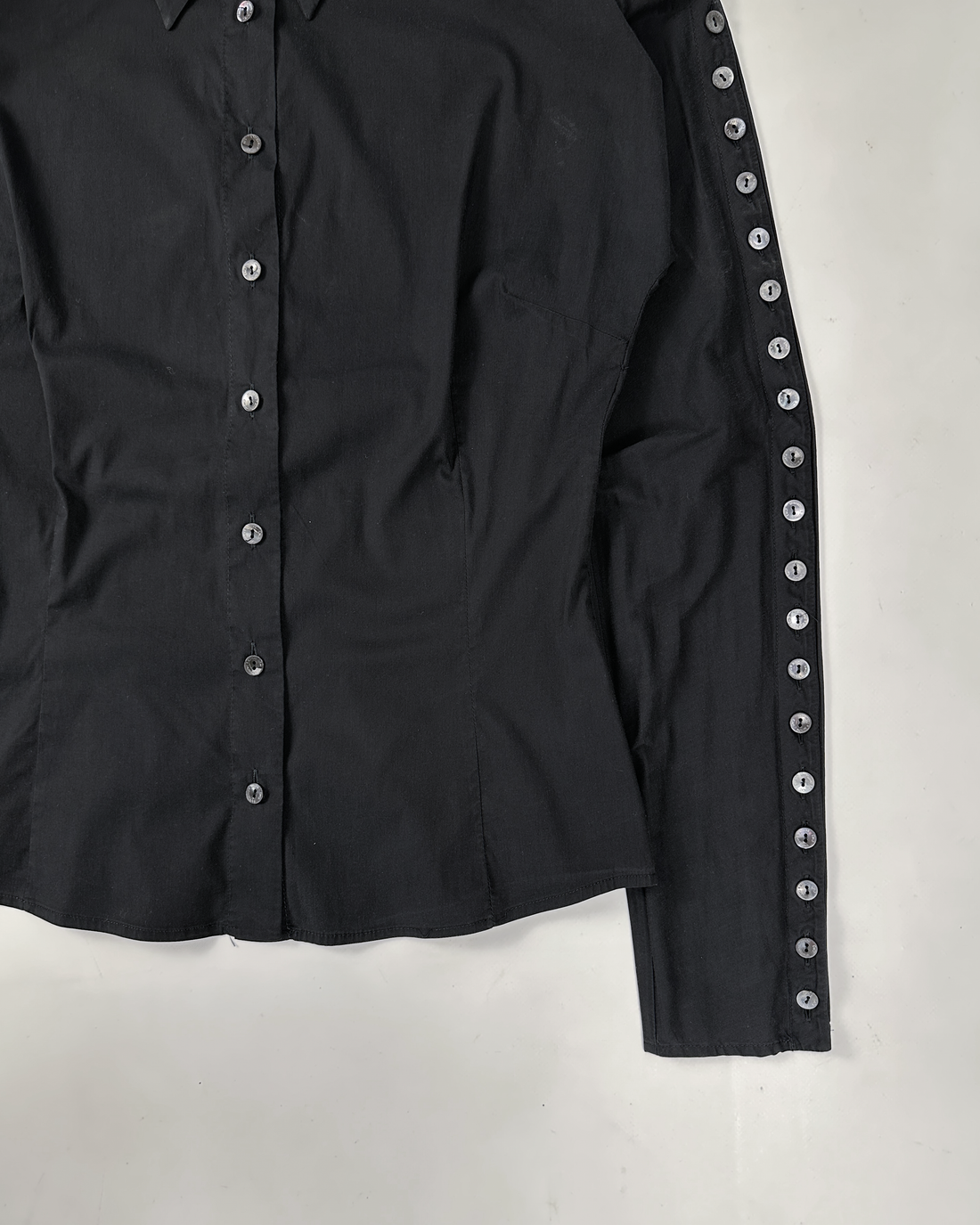 Dolce & Gabbana 60-Buttons Black Shirt 2000's