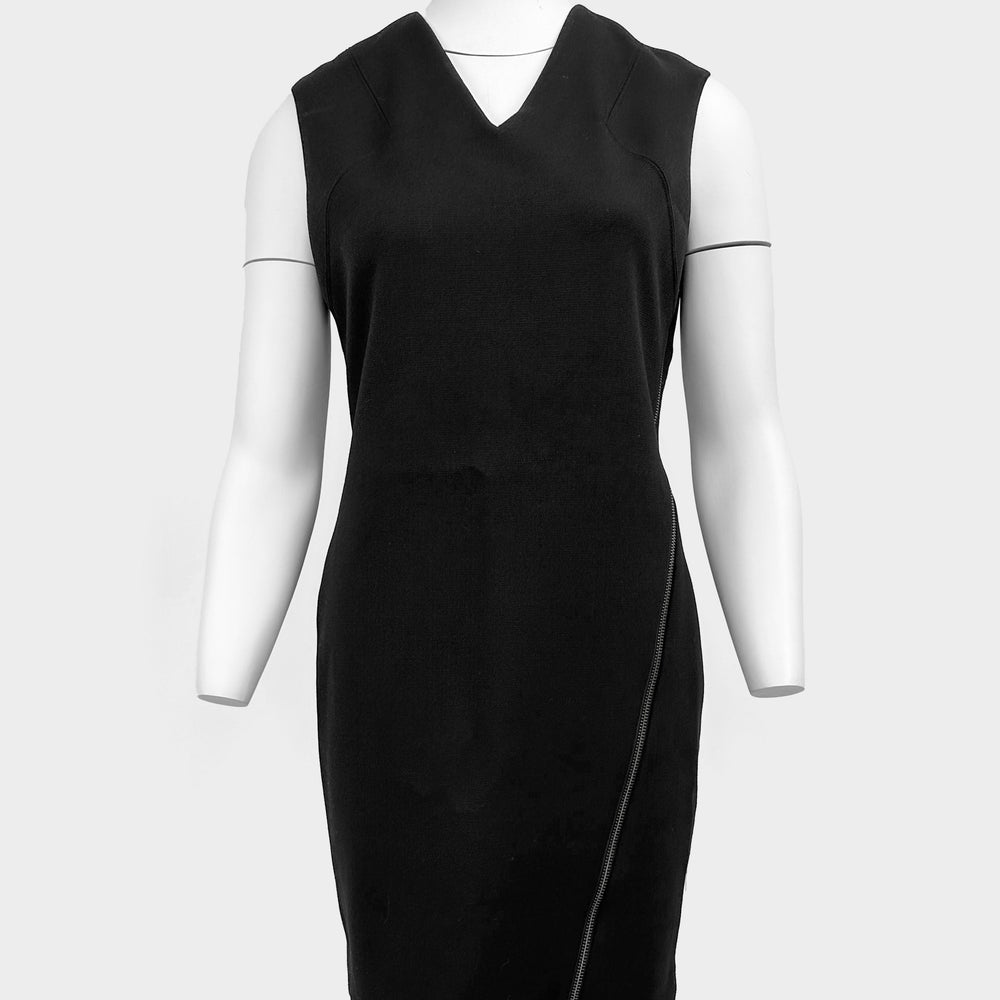 Helmut Lang Full Zipped Black Dress Made in Usa 1990's