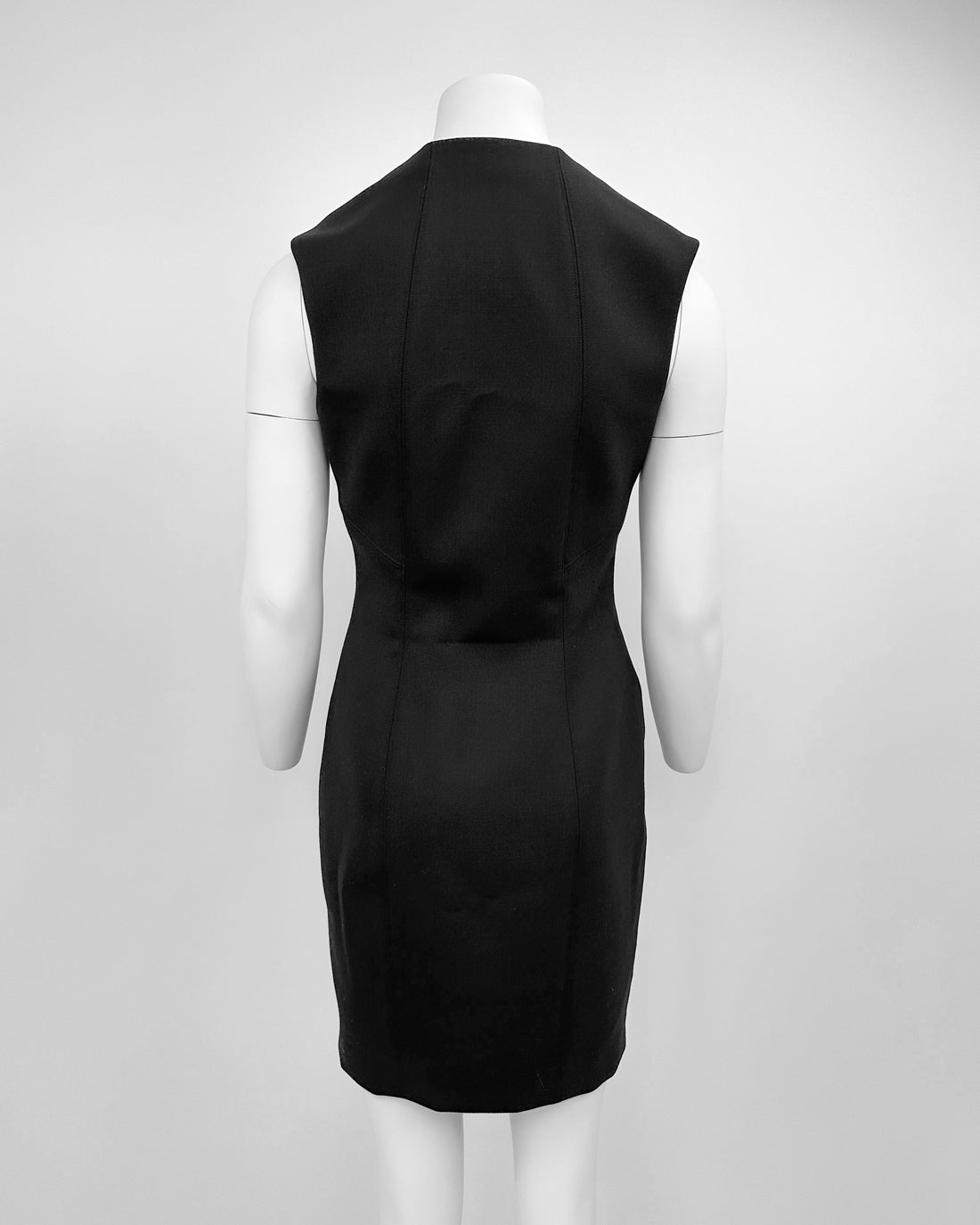 Helmut Lang Full Zipped Black Dress Made in Usa 1990's