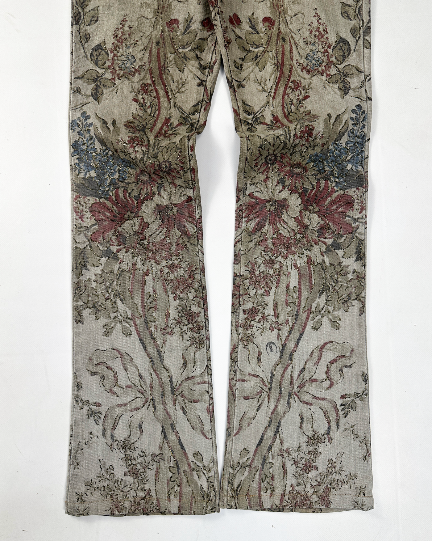 Roberto Cavalli Flowers Print Cotton Pants 1990's