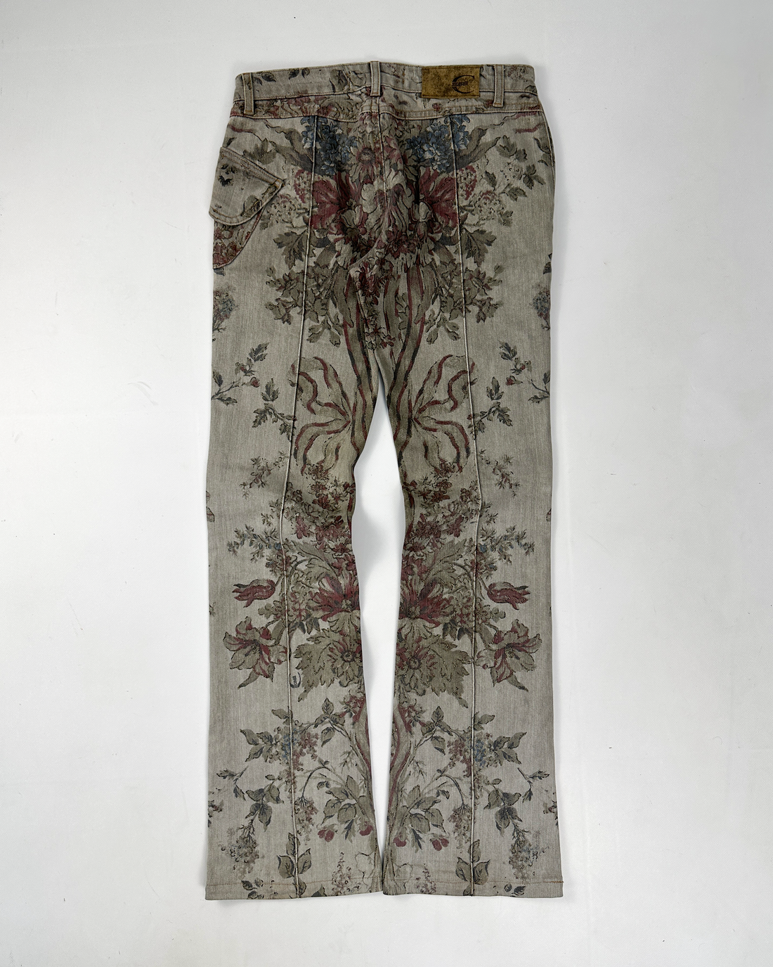 Roberto Cavalli Flowers Print Cotton Pants 1990's