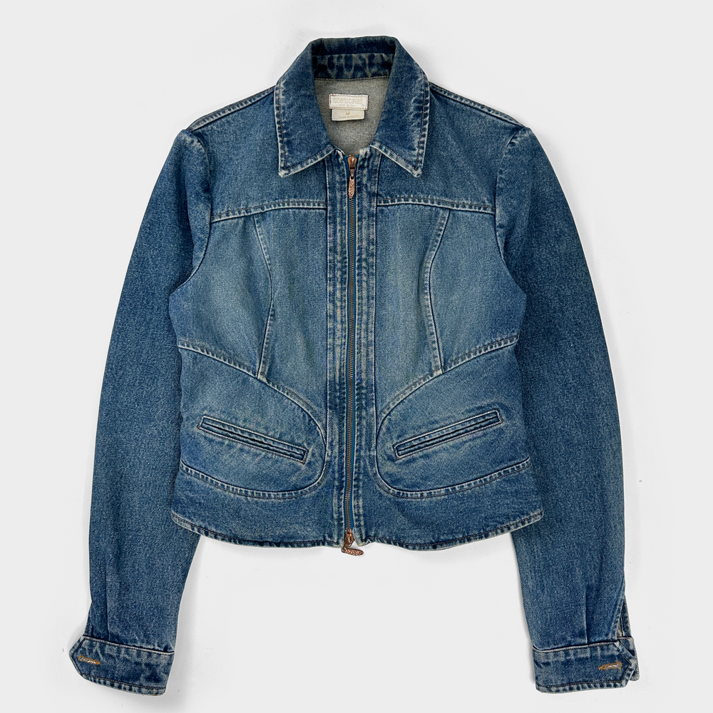 Roberto Cavalli Denim Cropped Jacket 1990's