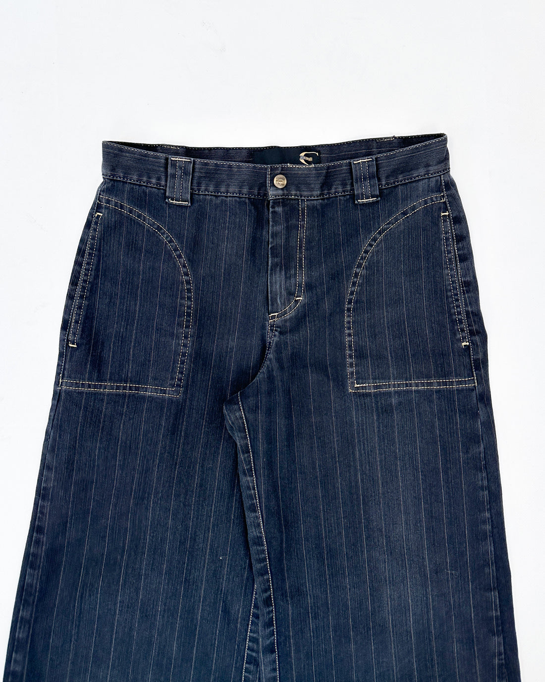 Just Cavalli Striped Denim Pants 1990's