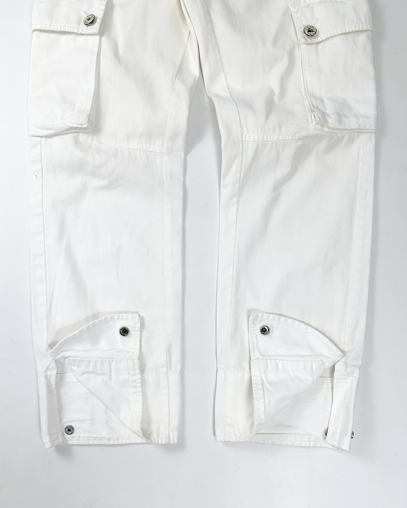Diesel White Utility Cotton Pants 2000's