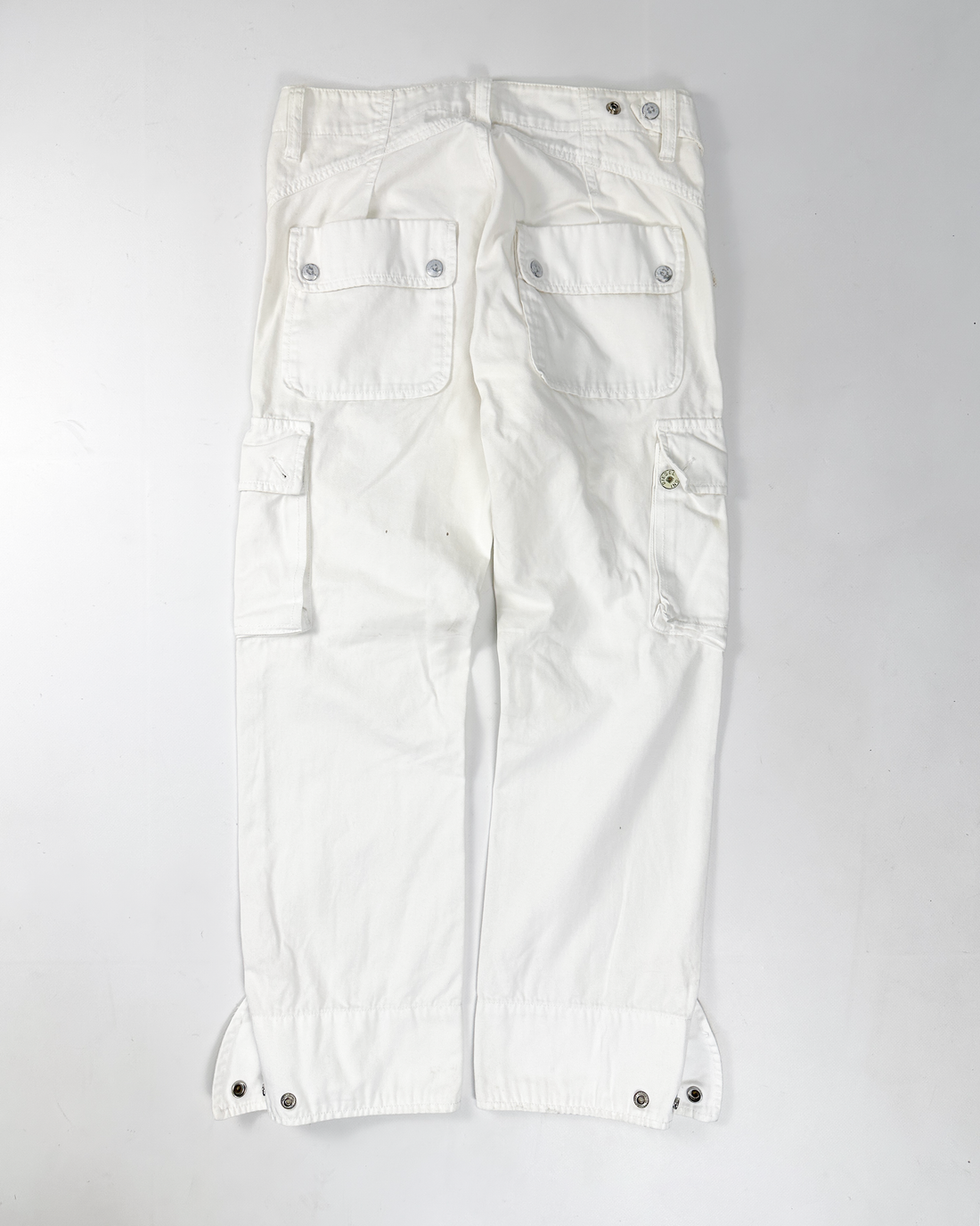 Diesel White Utility Cotton Pants 2000's