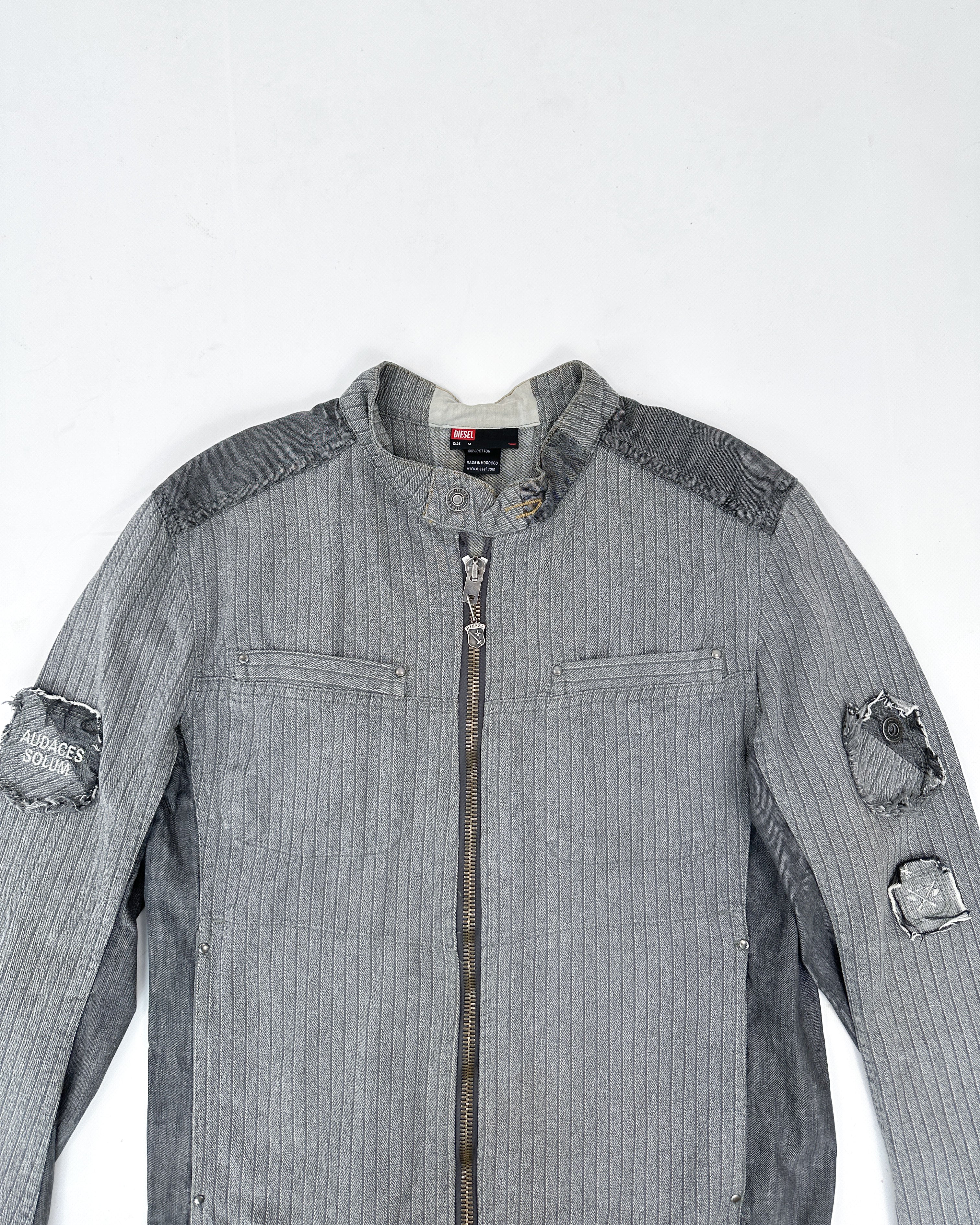 Diesel distressed denim jacket hotsell
