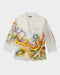Issey Miyake White Multicolor Print Blazer 2000's