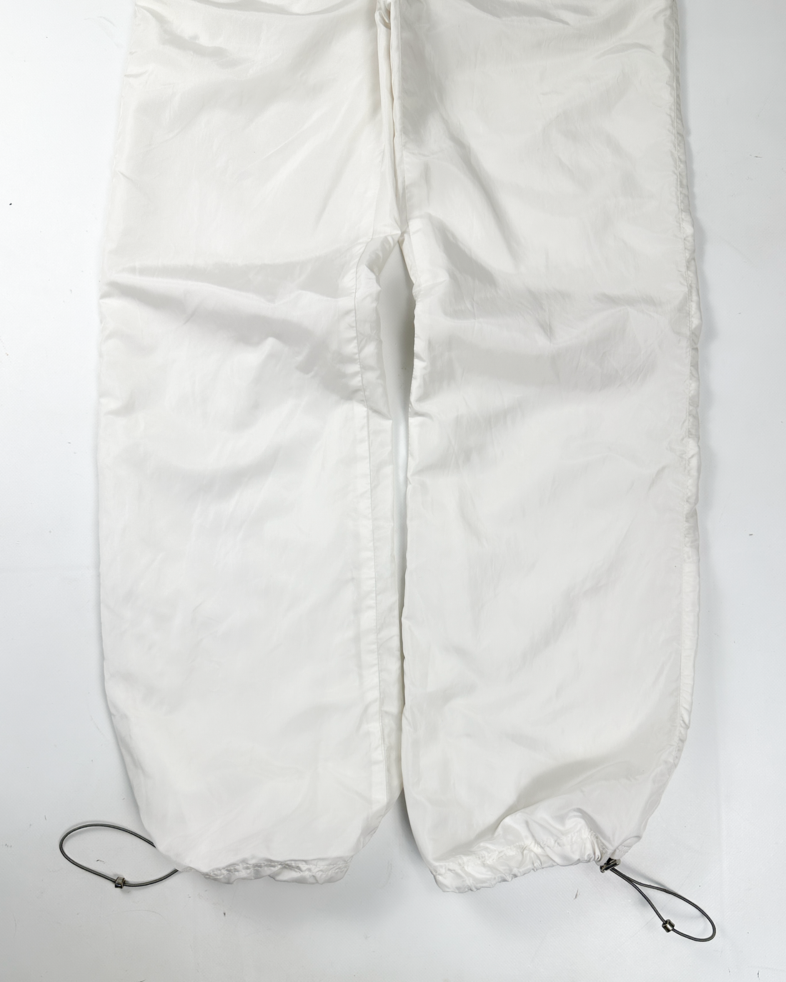 Versace Sport White Nylon + Silk Track Pants 1990's