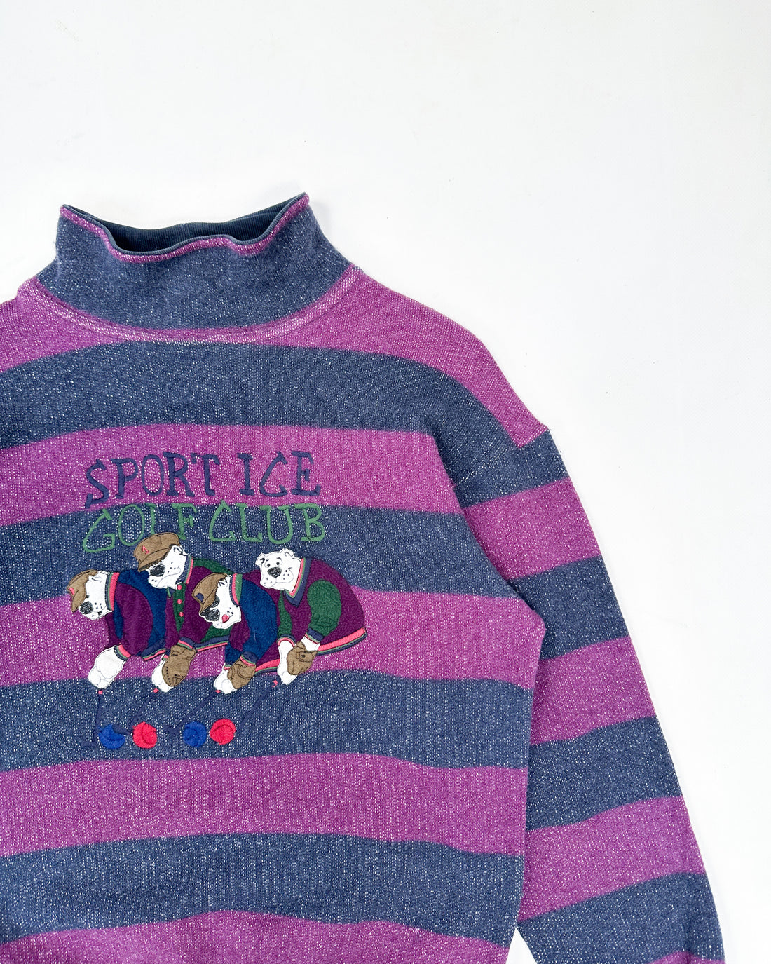 Sport Ice by Iceberg Golf Club Stripped Knit 1990's