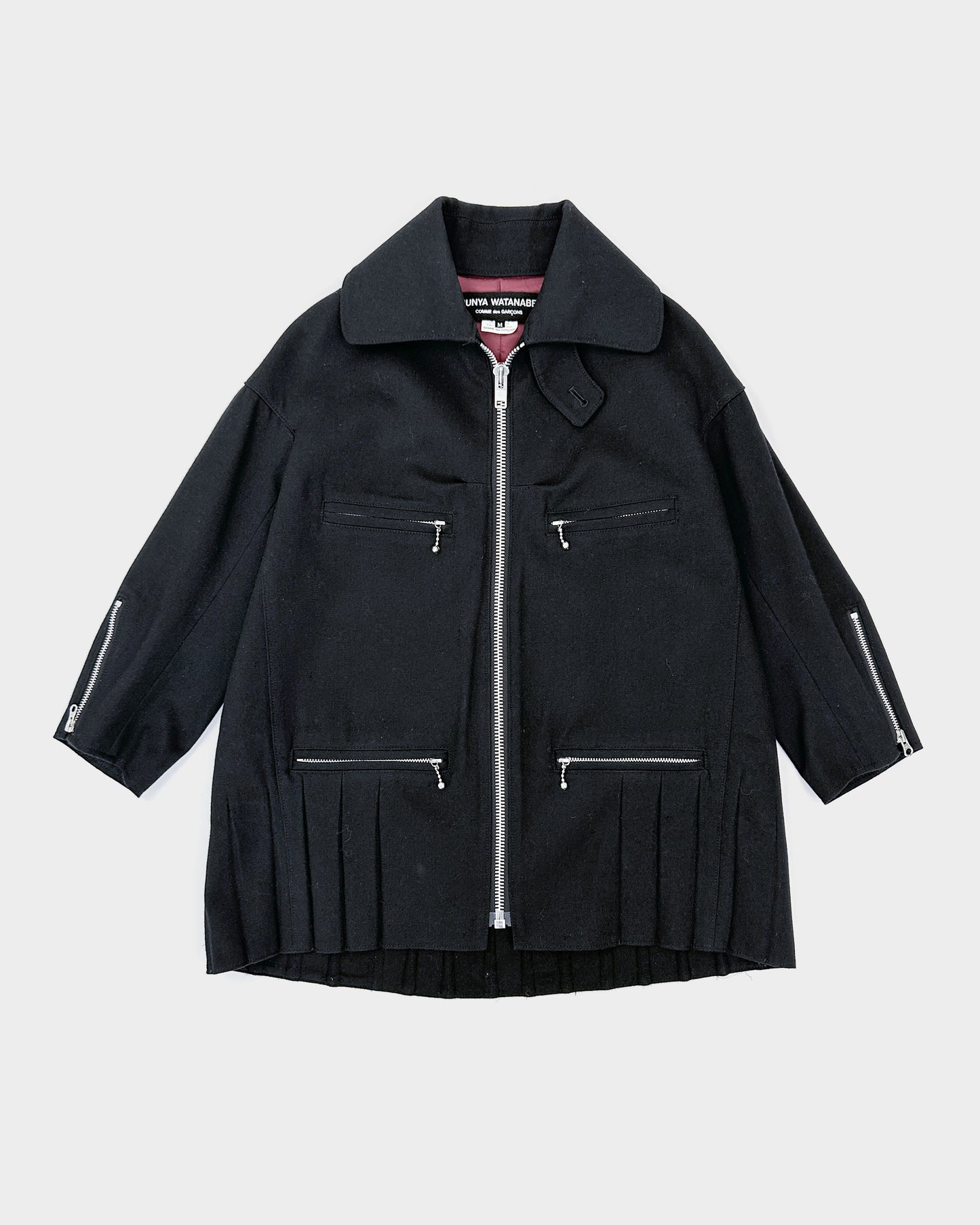 Comme Des Garçons By Junya Watanabe Black Pleated Jacket 2011