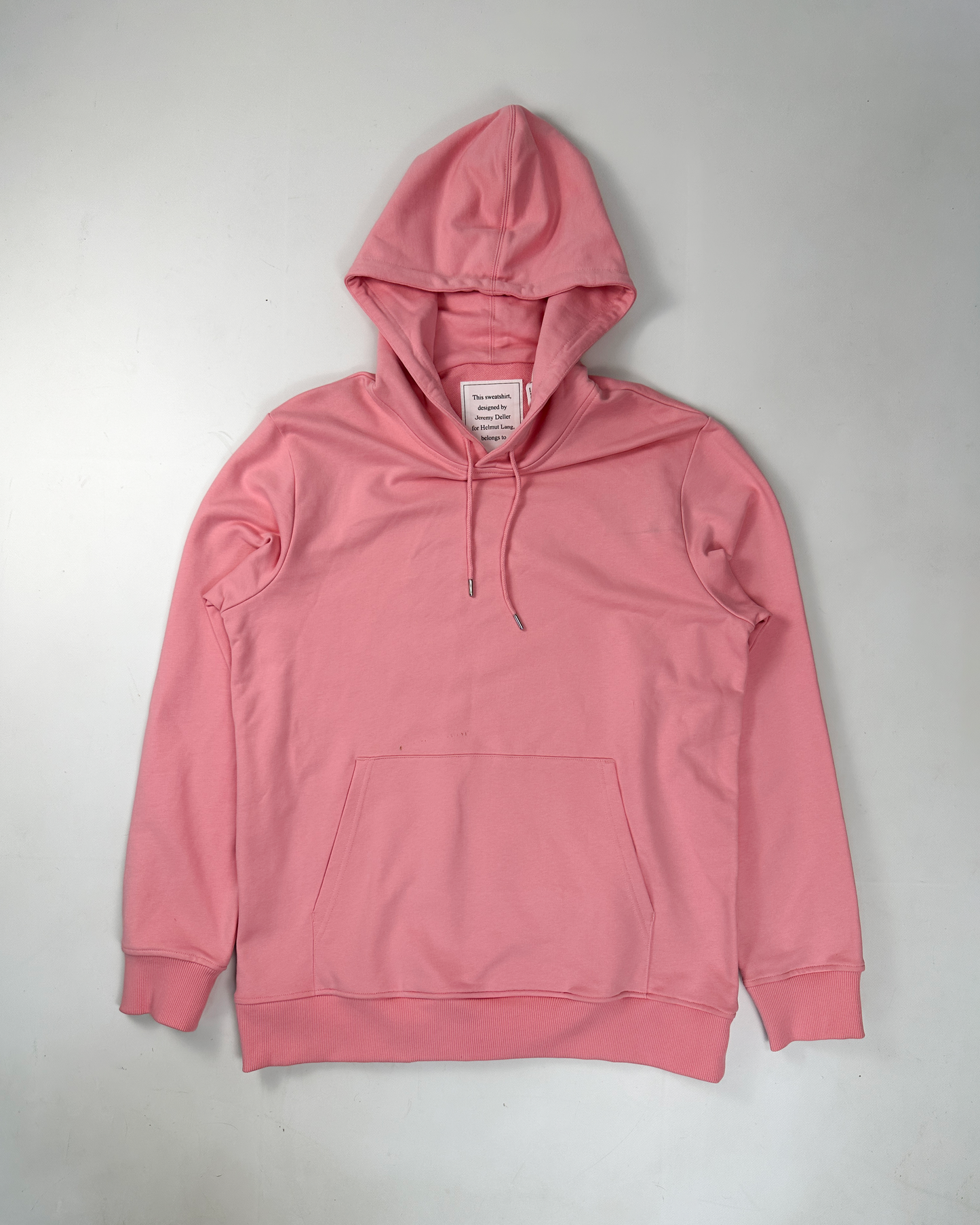 Helmut Lang x Jeremy Deller Reversible Pink Hoodie 2018 Vintage TTS