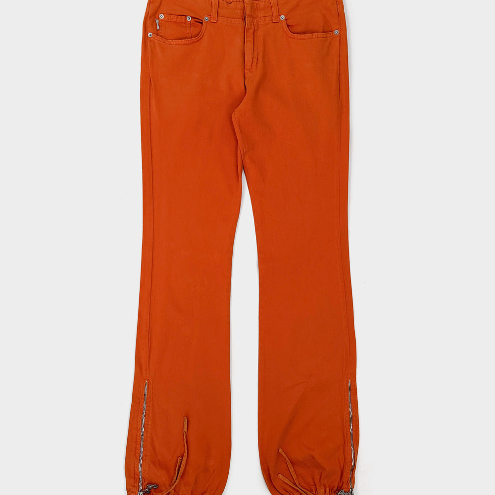 Iceberg Orange Utility Zip Pants 2000's