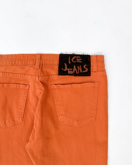 Iceberg Orange Utility Zip Pants 2000's
