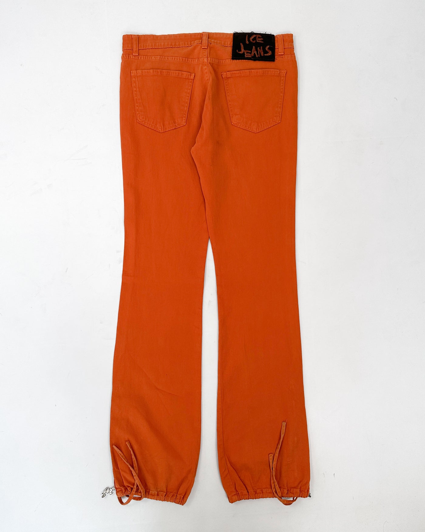 Iceberg Orange Utility Zip Pants 2000's