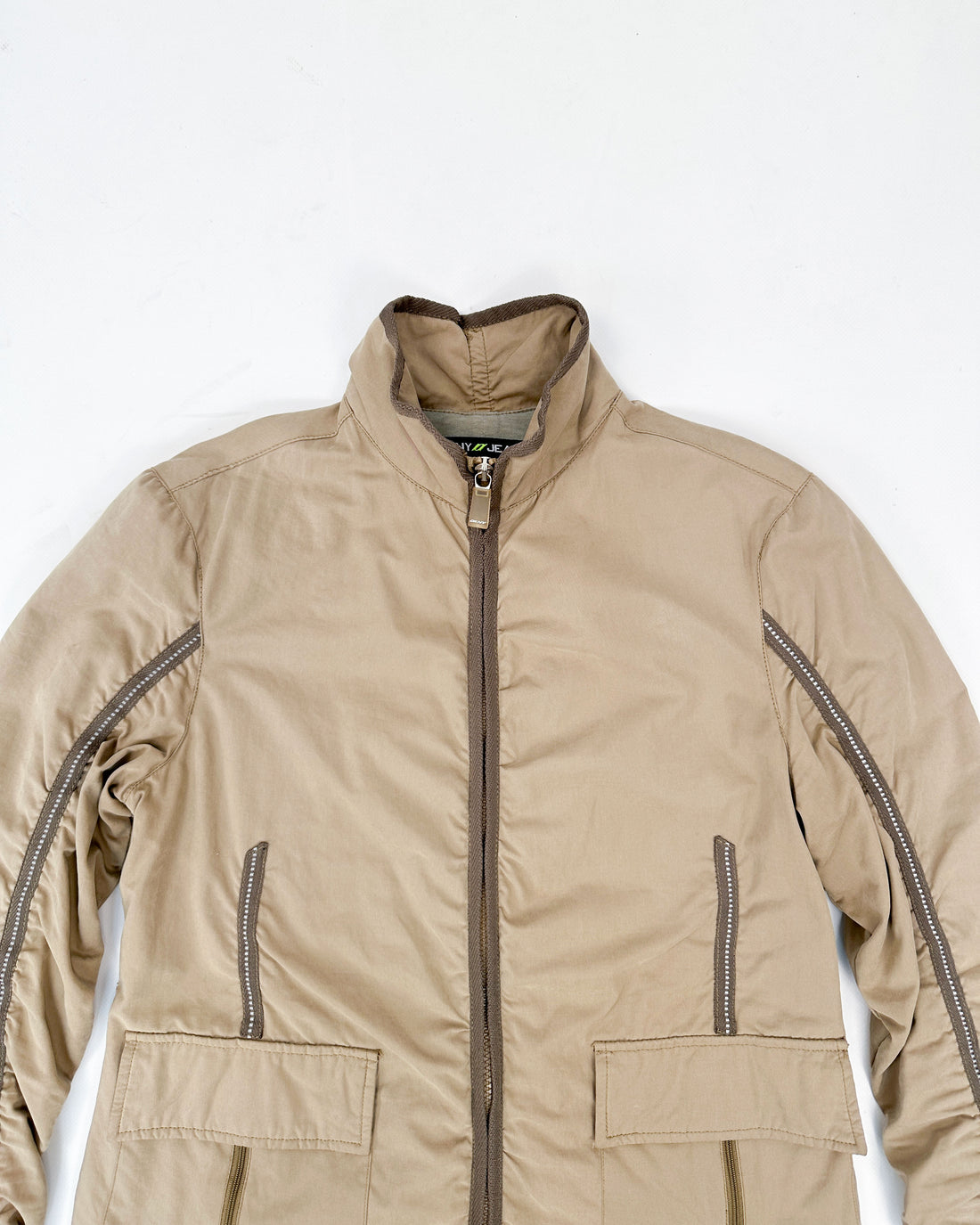 DKNY Beige Zipped Utility Jacket 1990's