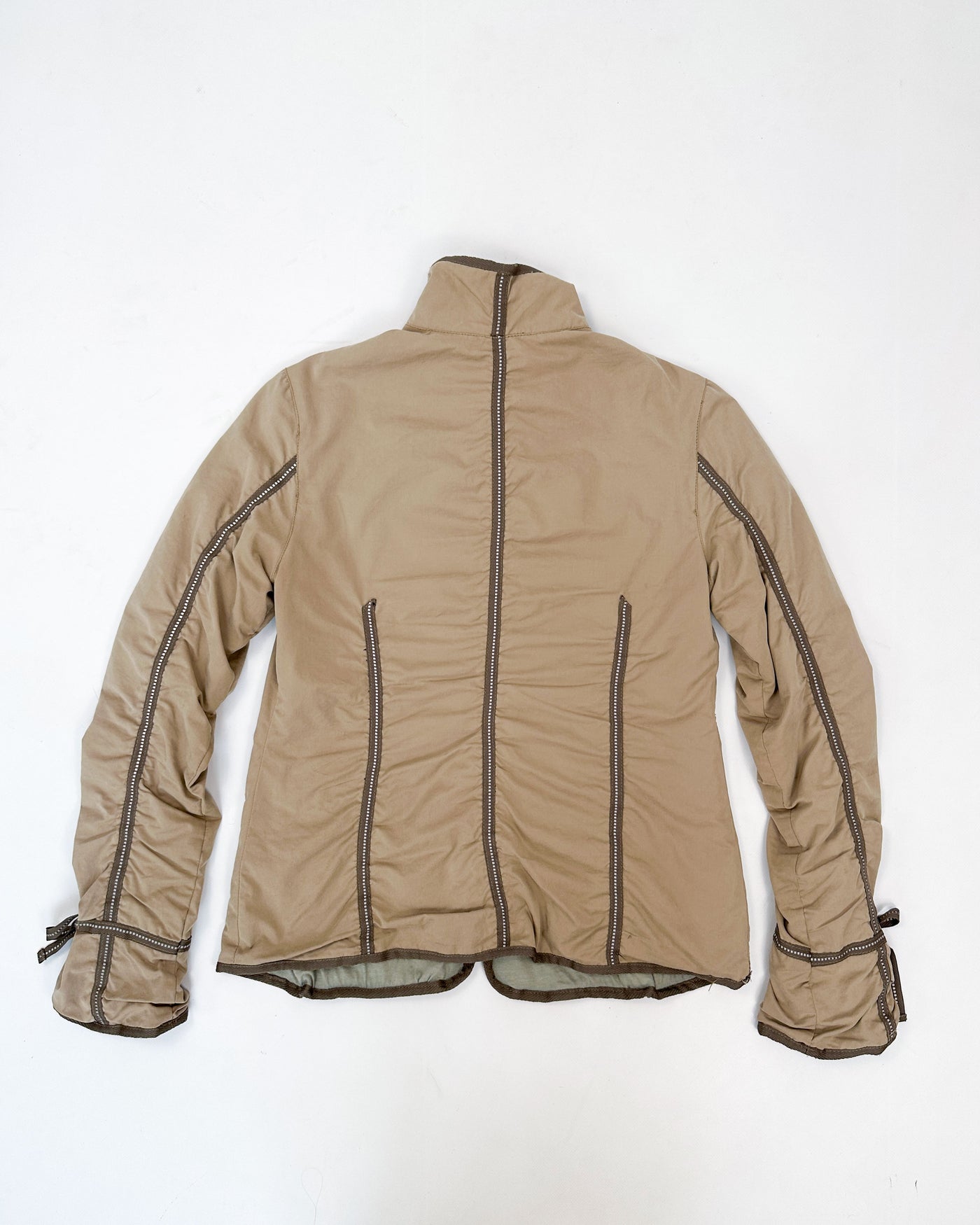 DKNY Beige Zipped Utility Jacket 1990's