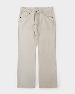 Moschino Hemp Style Cream White Pants 1990's