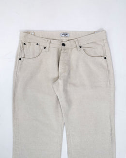 Moschino Hemp Style Cream White Pants 1990's