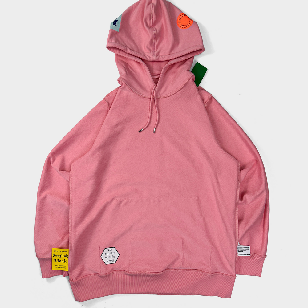 Helmut Lang x Jeremy Deller Reversible Pink Hoodie 2018