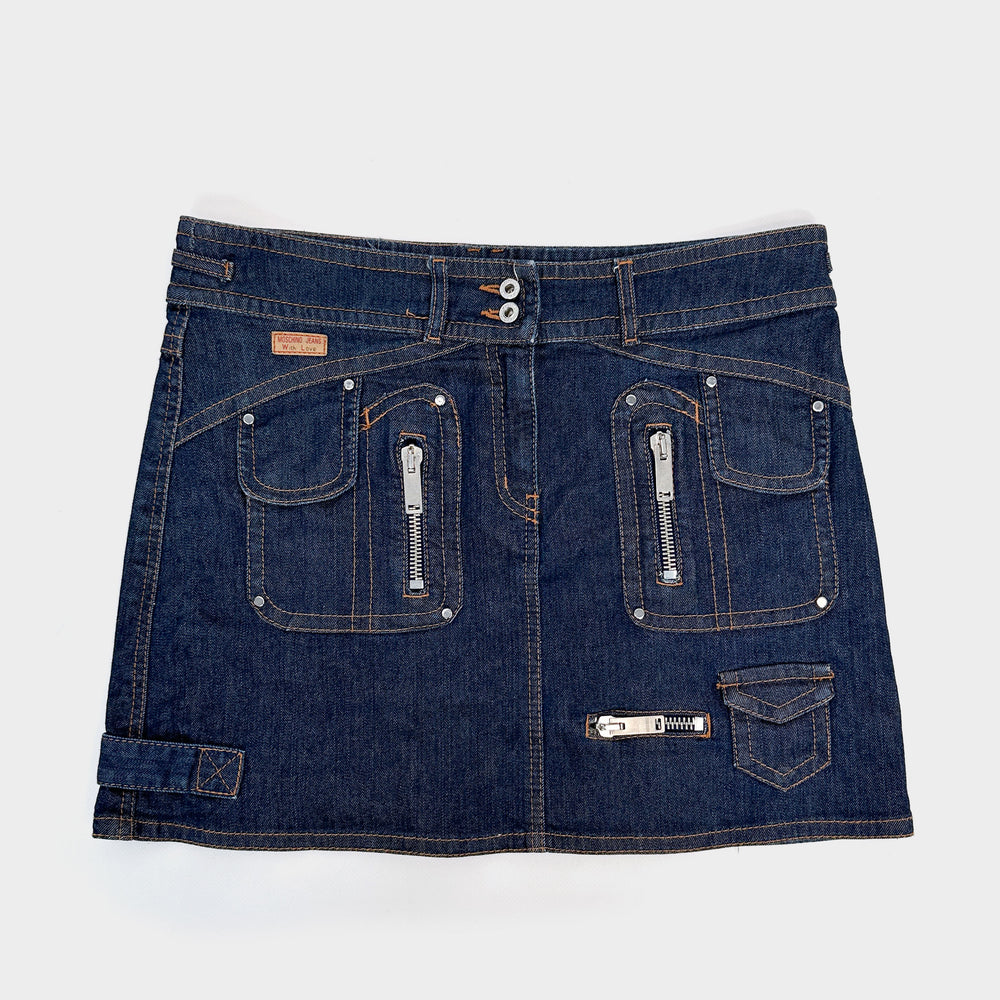 Moschino Multi-Pocket Denim Skirt 2000's