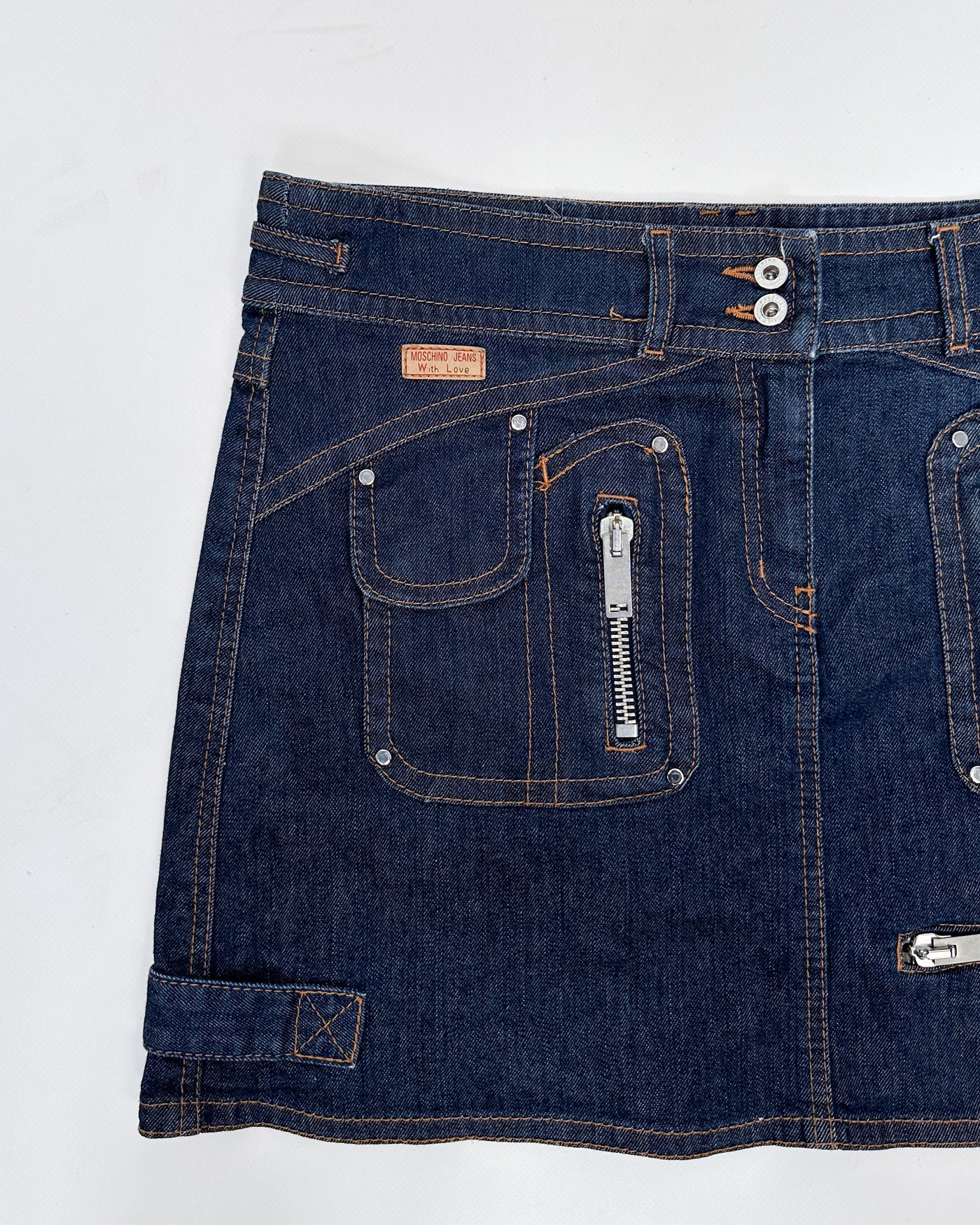 Moschino Multi-Pocket Denim Skirt 2000's