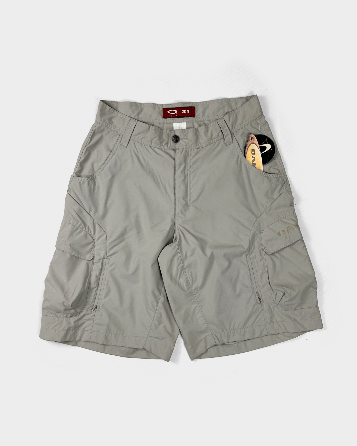 Oakley Red Core Egg Pockets Utility Shorts 2000's