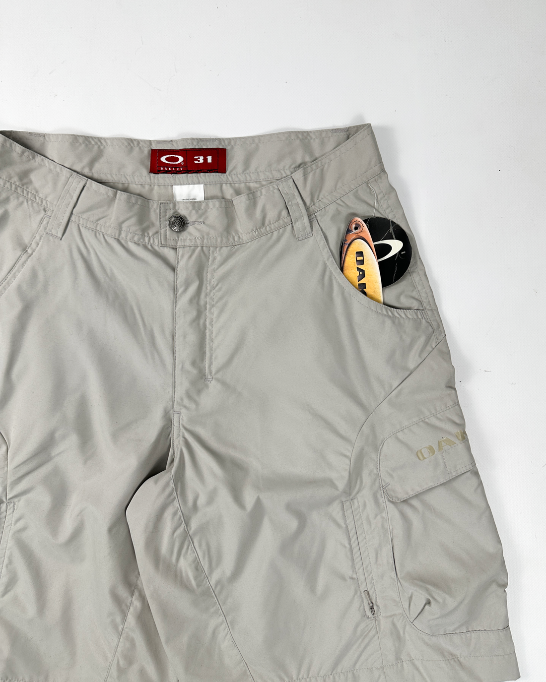 Oakley Red Core Egg Pockets Utility Shorts 2000's