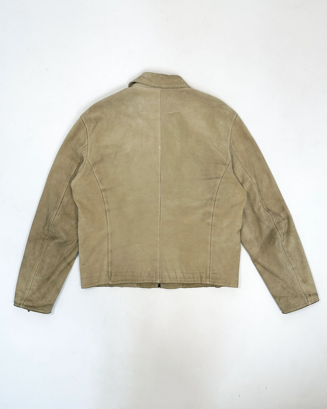 Just Cavalli Beige Suede Zipped Jacket 1990's