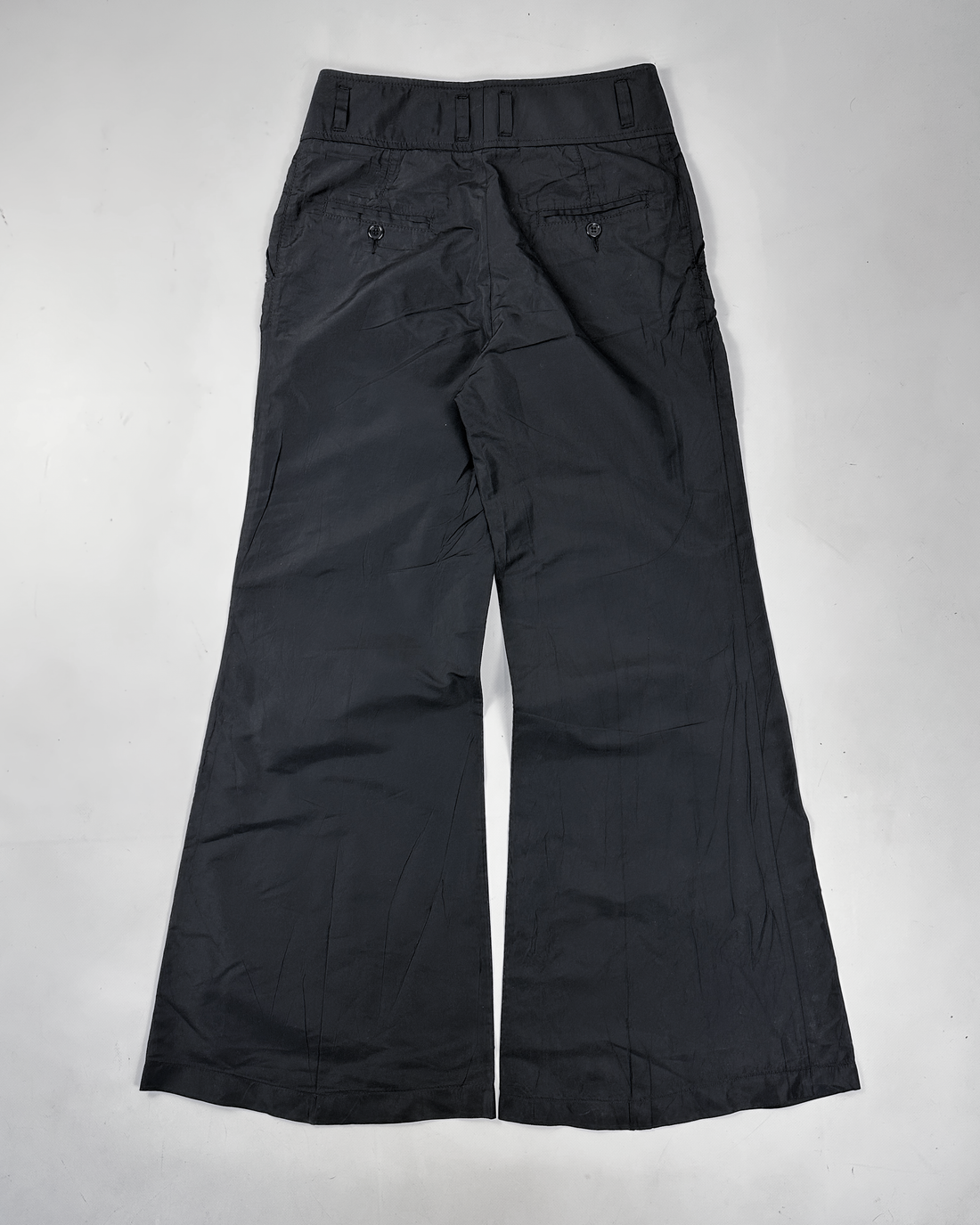 Dolce & Gabbana Acetate Flare Black Pants 2000's