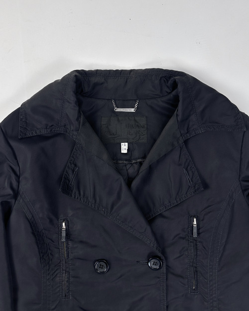 Armani Jeans 深蓝色交叉夹克 2000 年代