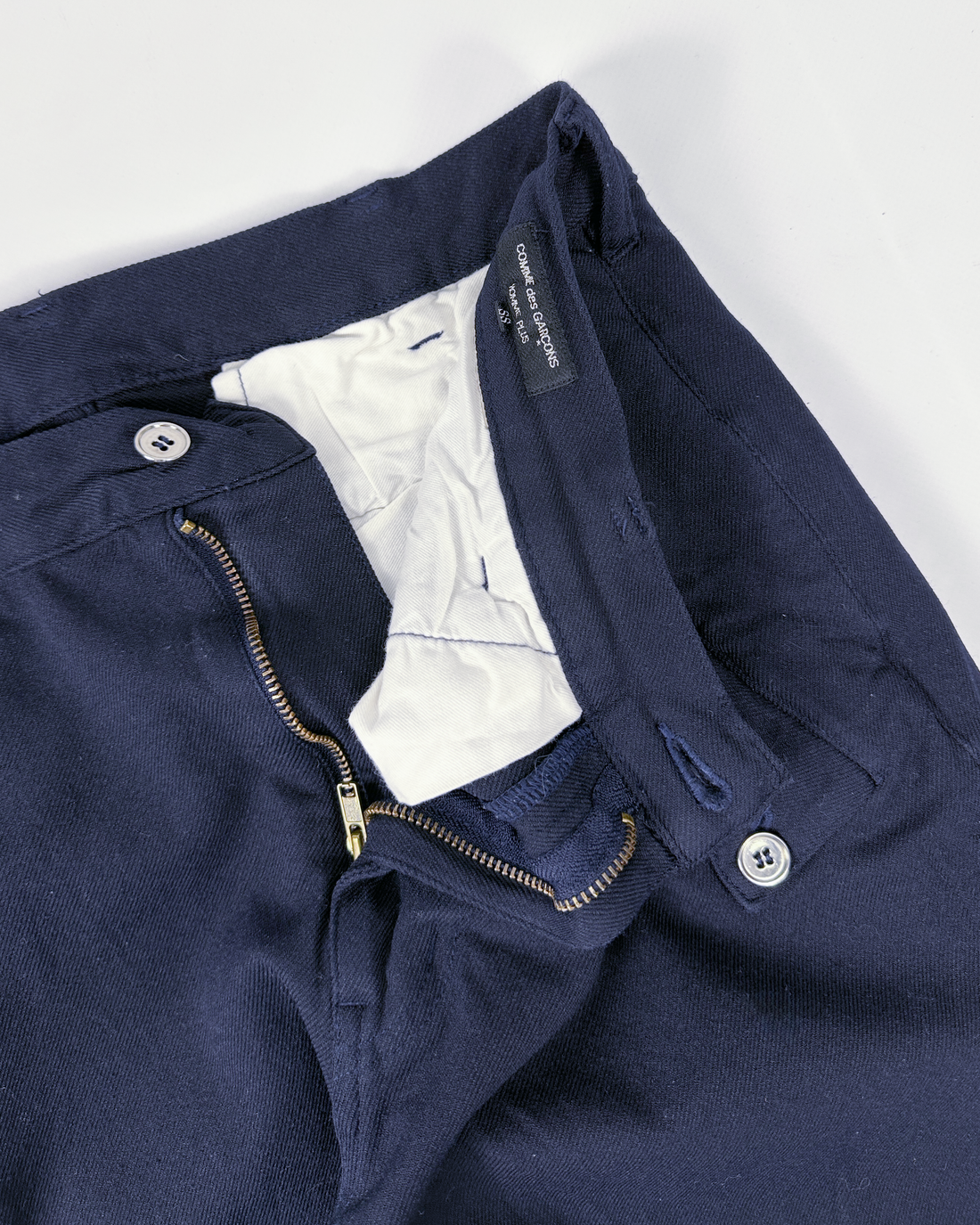 Comme Des Garçons Homme Plus Navy Wool Pants 2000's