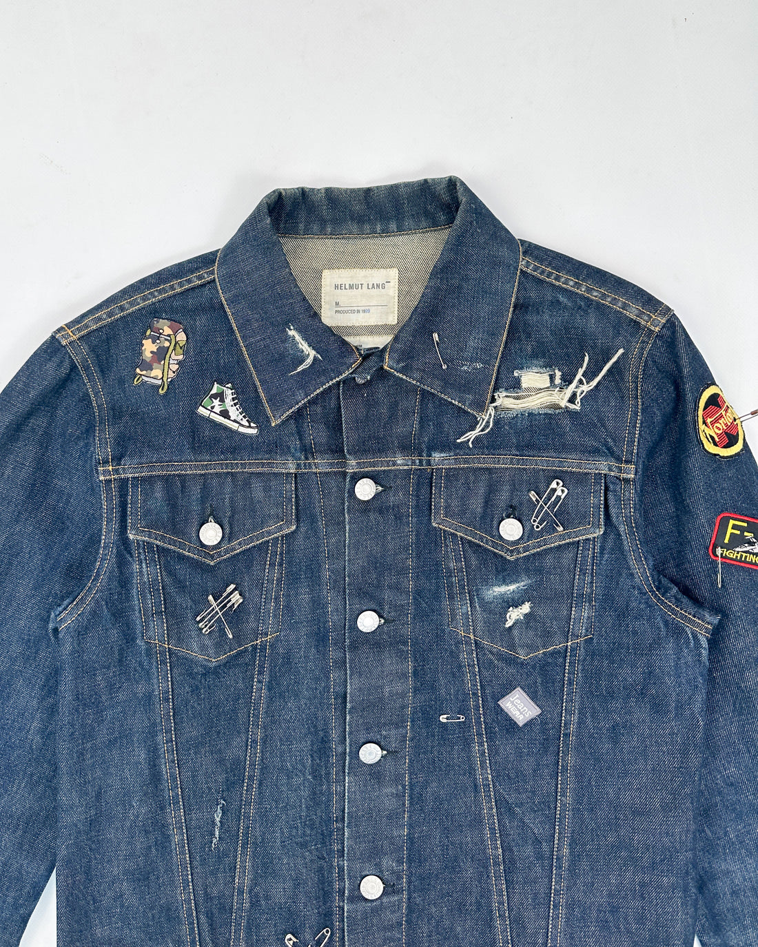 Helmut Lang Custom Distressed Classic Denim Jacket 1999