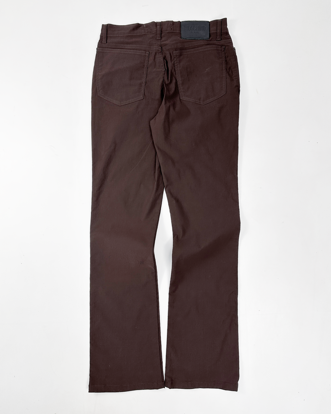 Moschino Chocolate Brown Viscose Pants 2000's