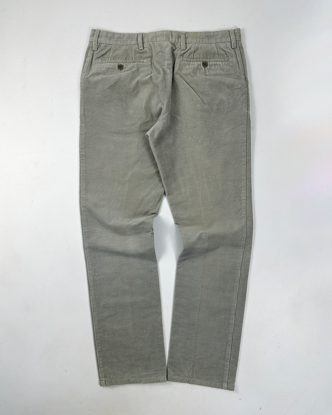 Raf By Raf Simons Pearl Grey Textured Pants 2000's