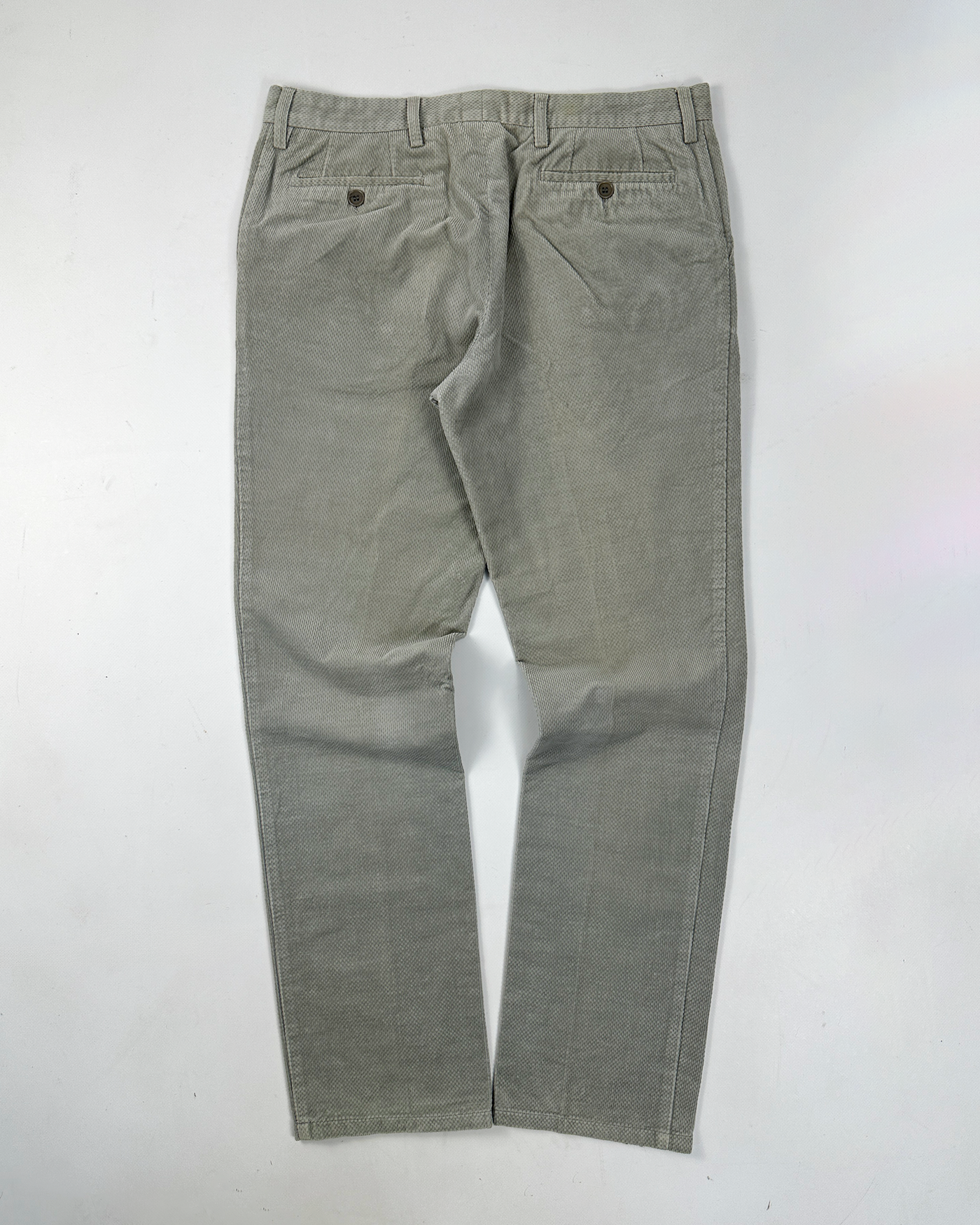 Raf By Raf Simons Pearl Grey Textured Pants 2000's