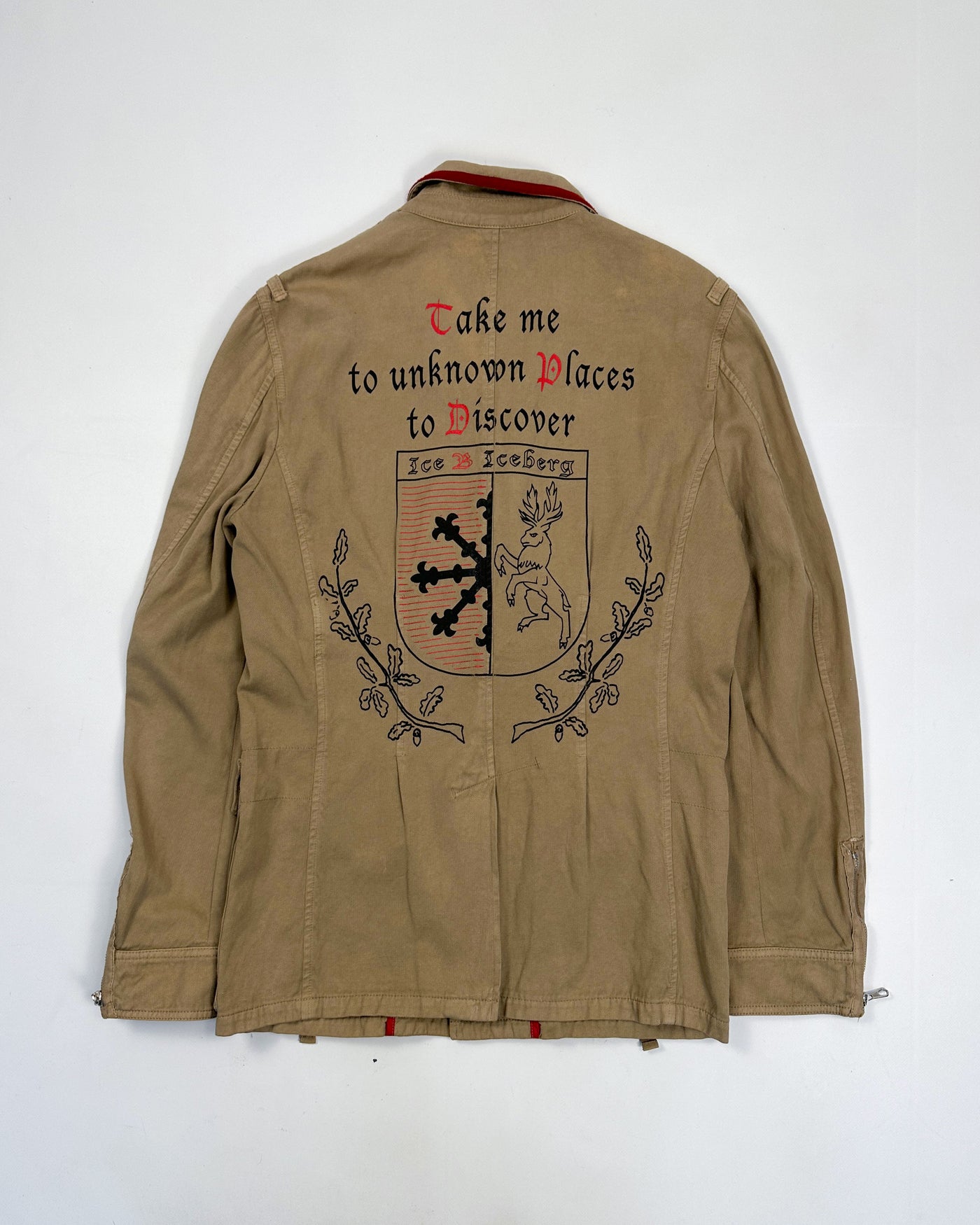 Ice B By Iceberg Camel Utility Zipped Blazer 2000's