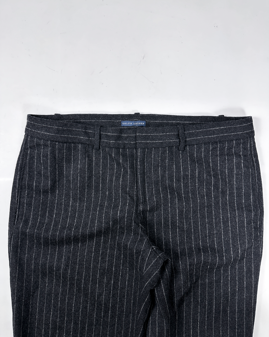 Ralph Lauren Wool Striped Dark Grey Pants 1990's