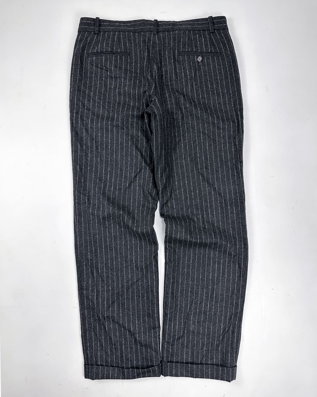 Ralph Lauren Wool Striped Dark Grey Pants 1990's