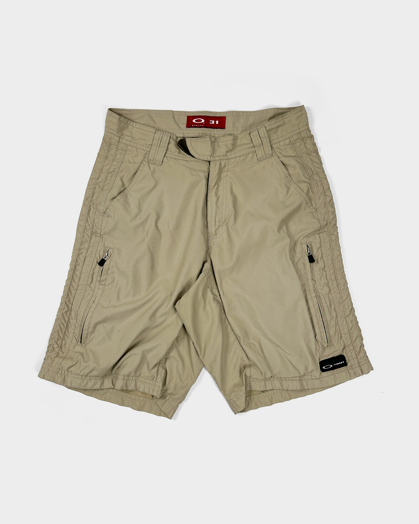 Oakley Red Core Beige Utility Light Short Pants 2000's