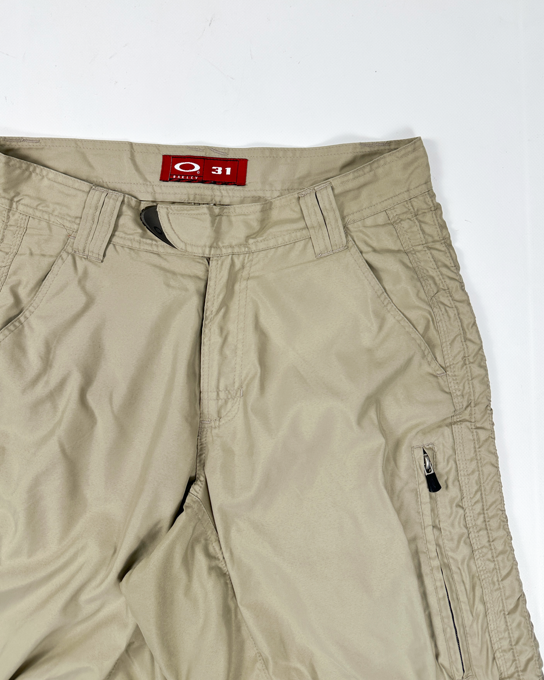 Oakley Red Core Beige Utility Light Short Pants 2000's