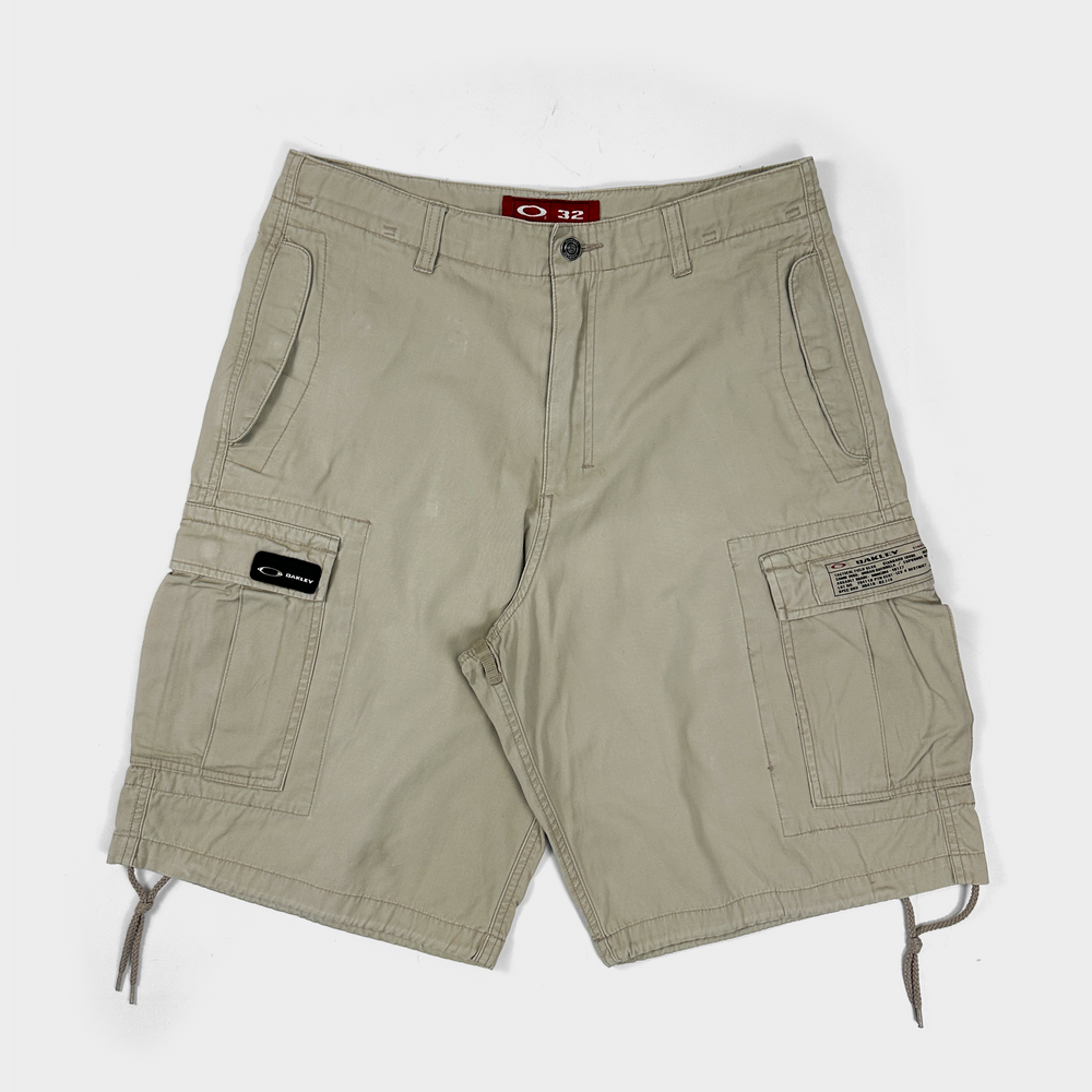 Oakley Red Core Beige Utility Shorts 2000's